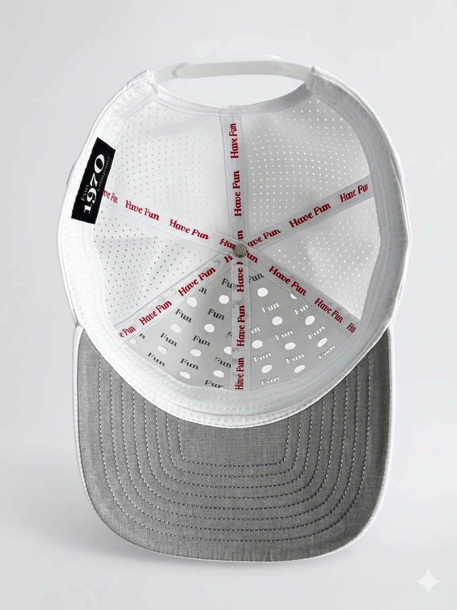 Golf Hat - White/Black