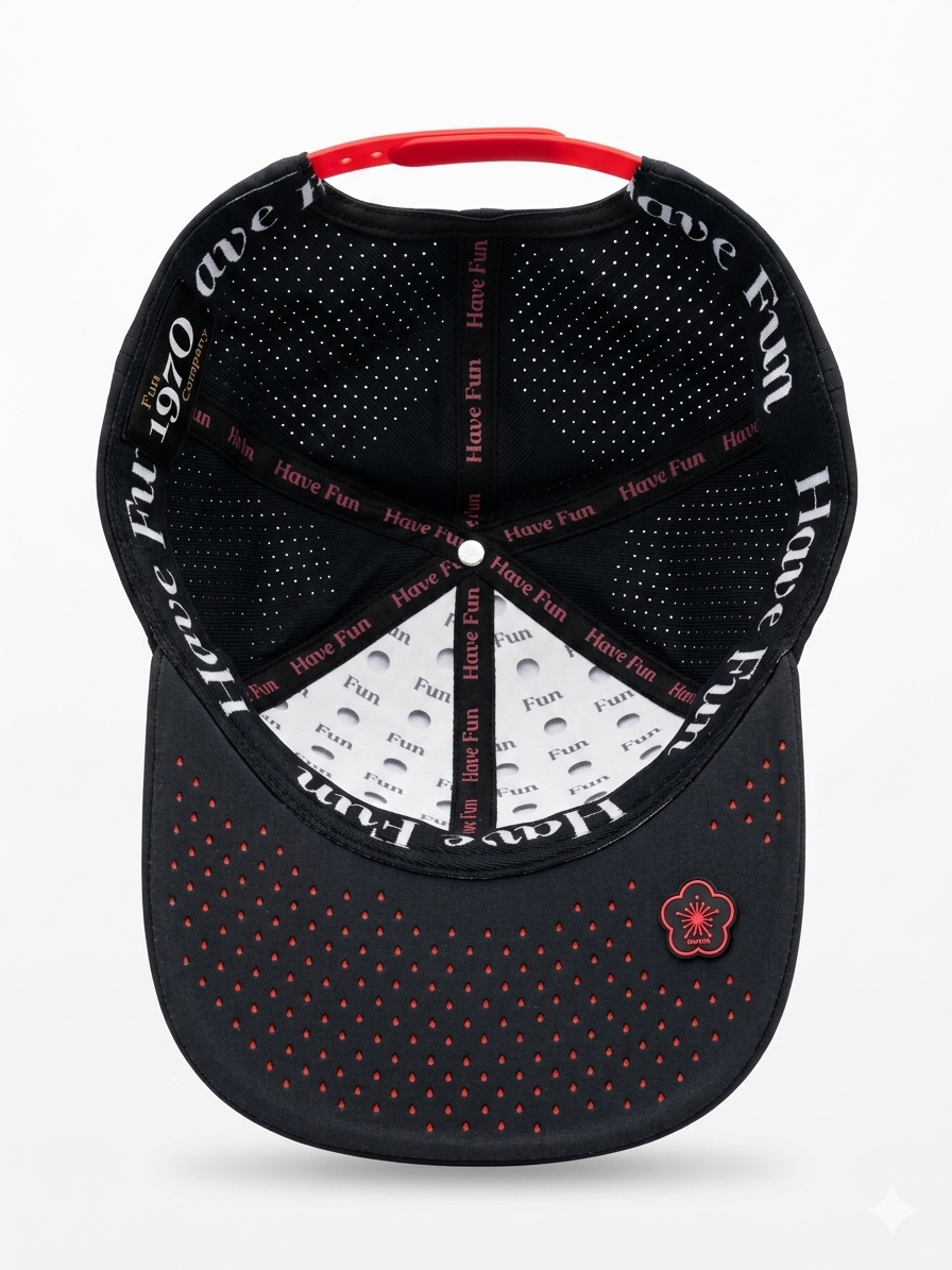 Pickleball Performance Hat – Black/White